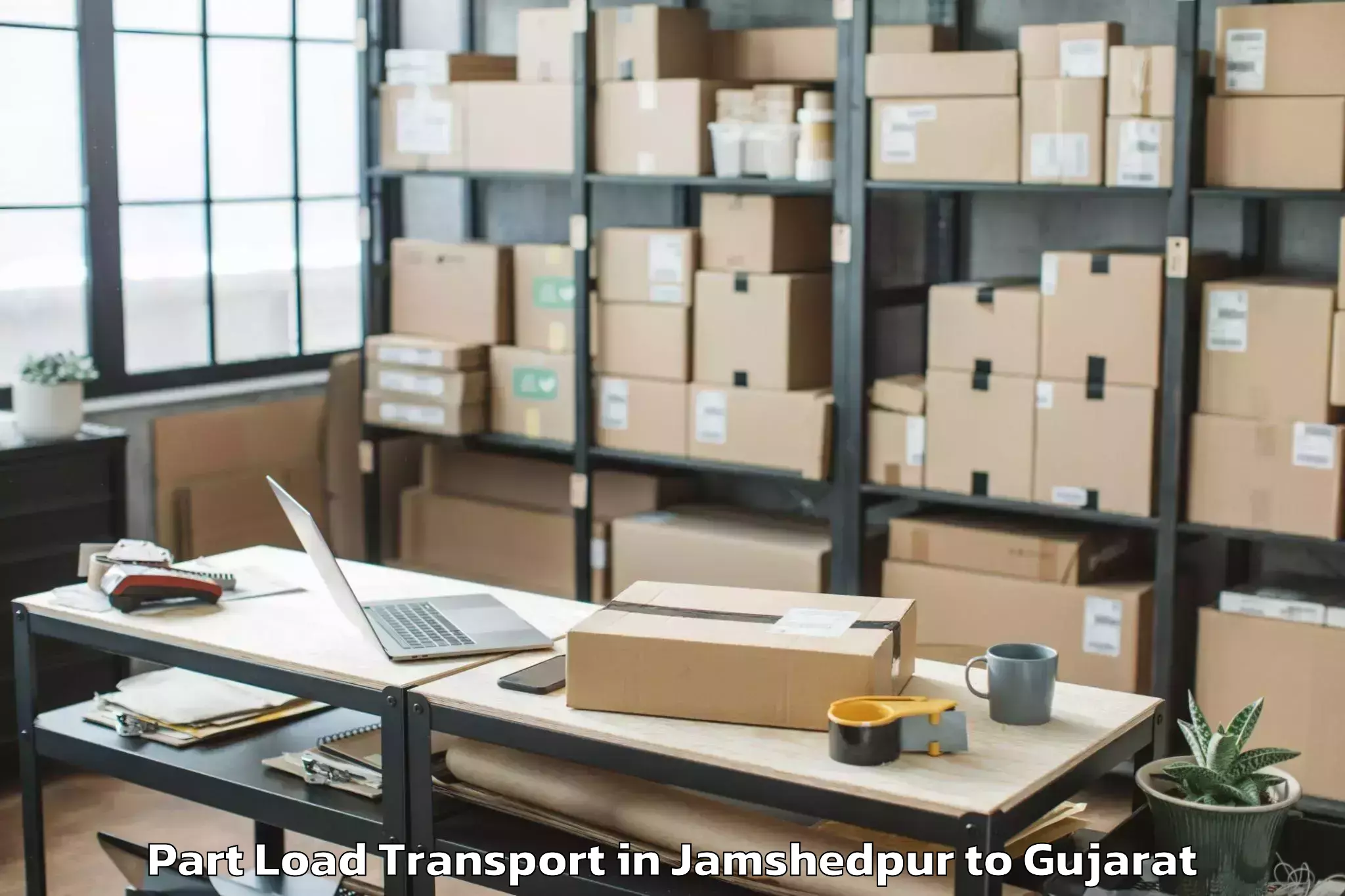 Reliable Jamshedpur to Vansda Part Load Transport